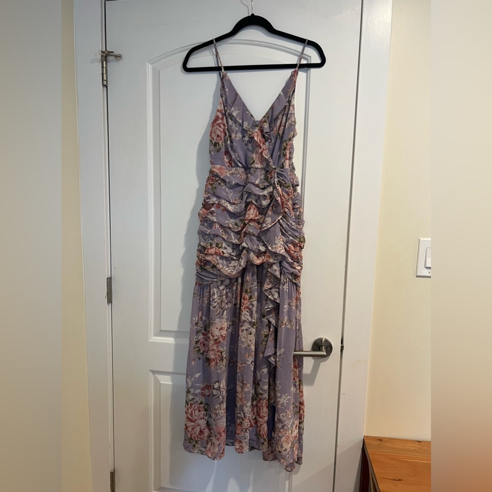 ASTR the Label purple floral dress in size M.